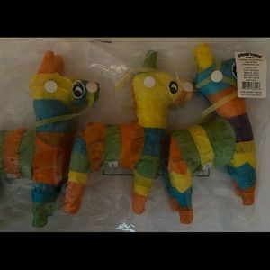 Oriental trading mini donkey piñata’s